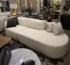 Диван Wooden Upholstered Left Shape Sofa
